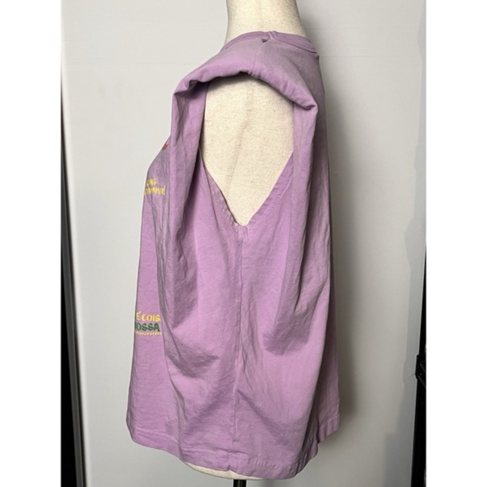 Farm Rio Women's Going Bananas Padded Shoulder Muscle Tee Size M - Picture 3 of 8
